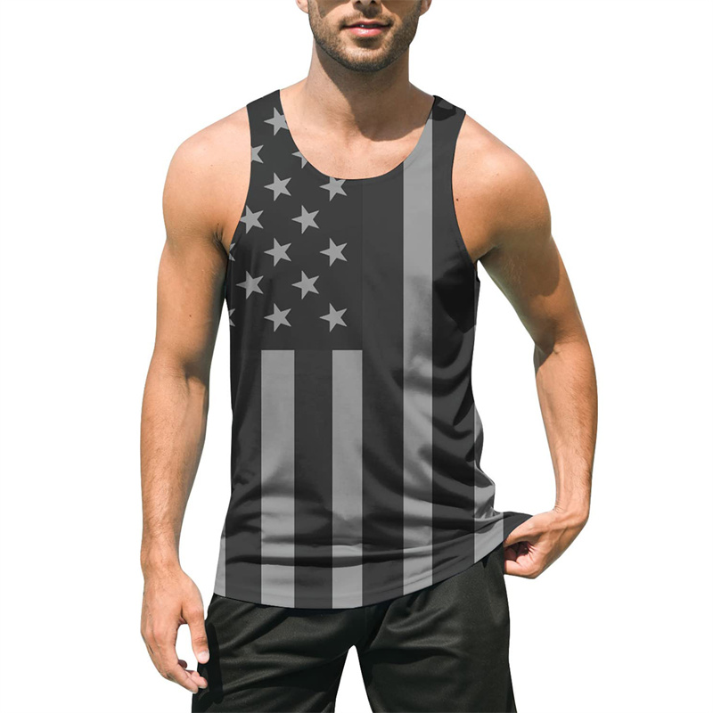 3D Printing Usa - Retro 3D Print USA Flag canotta