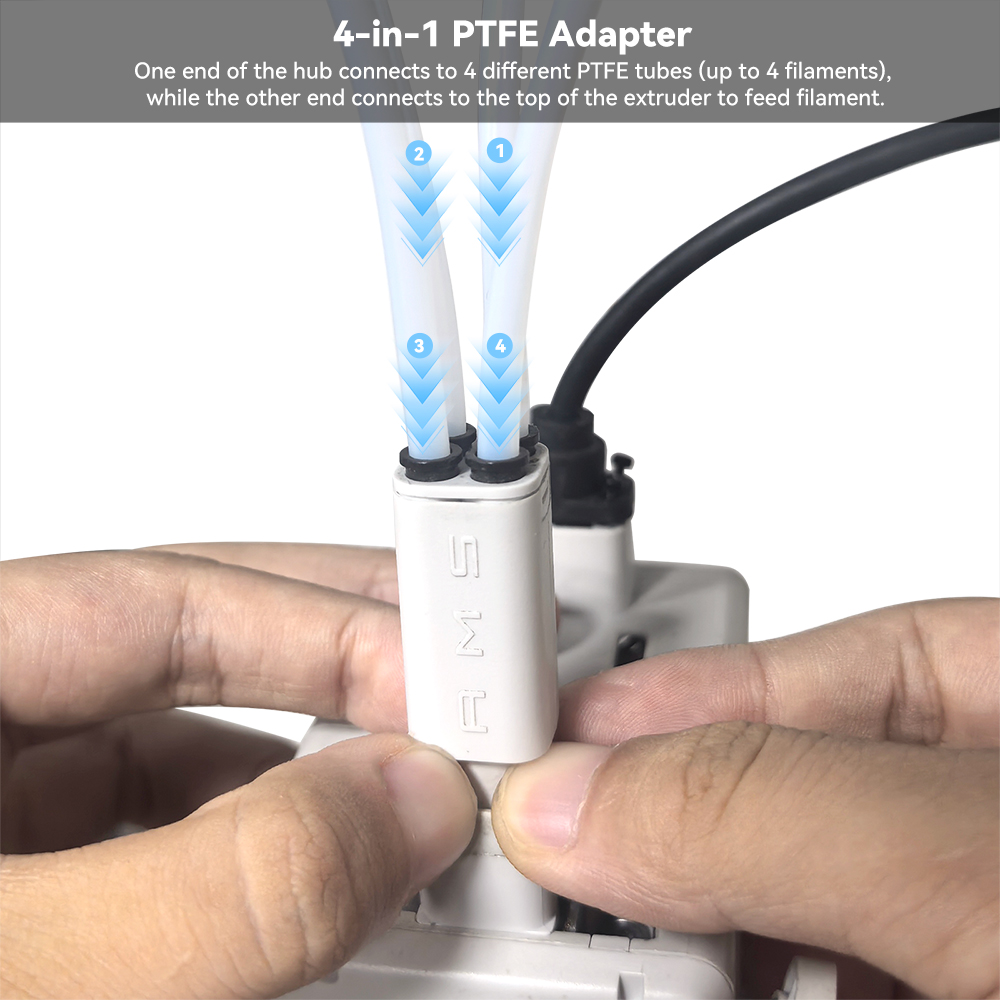 3D Printing Bambu - Adattatore PTFE 4-in-1 aggiornato per Bambu