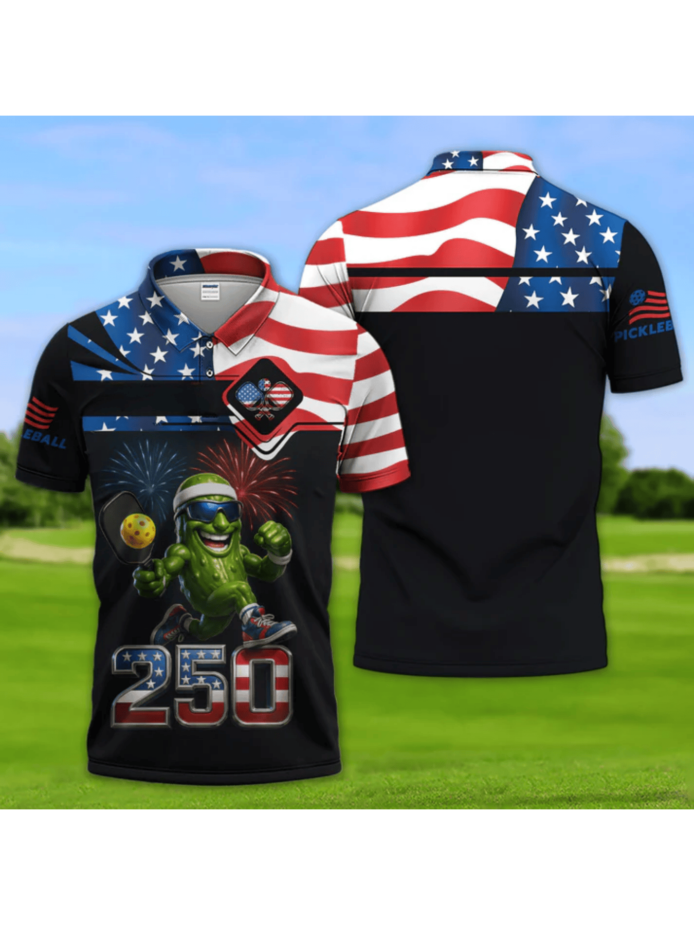 3D Printing Usa - Polo da uomo USA 250th Anniversary