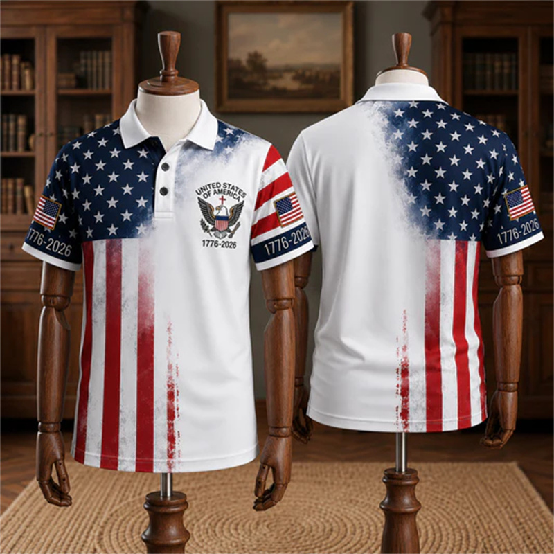 3D Printing Usa - Maglietta Polo per il 250° Anniversario