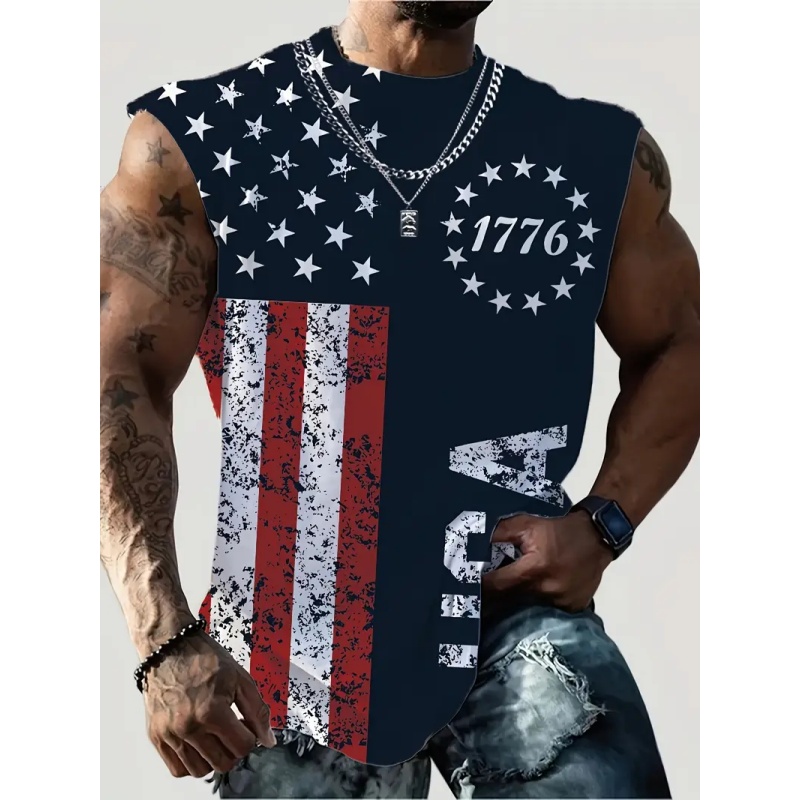 3D Printing Usa - Canotte con bandiera americana con stampa