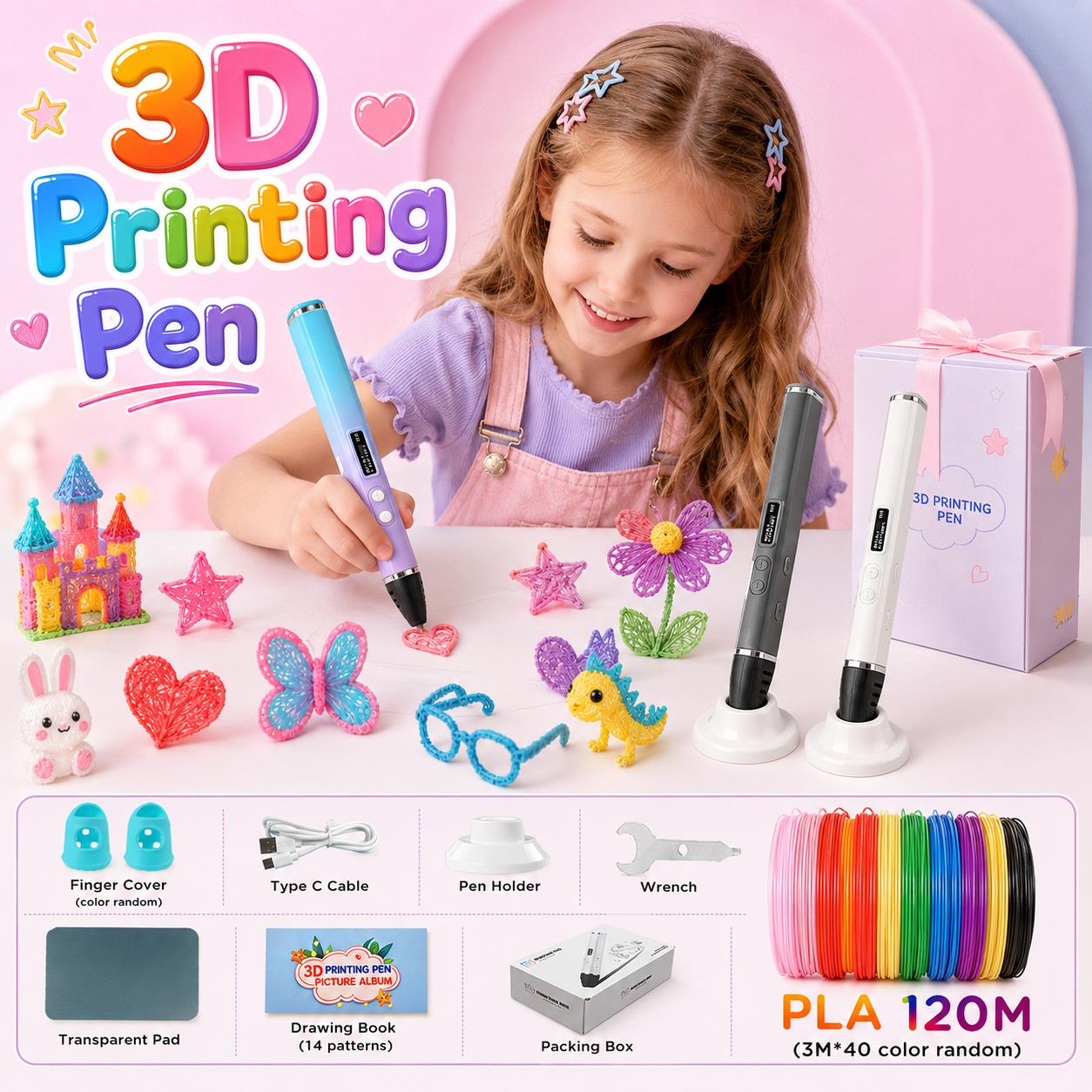 3D Printing Pen For Kids - Penna 3D per Bambini con Ricarica