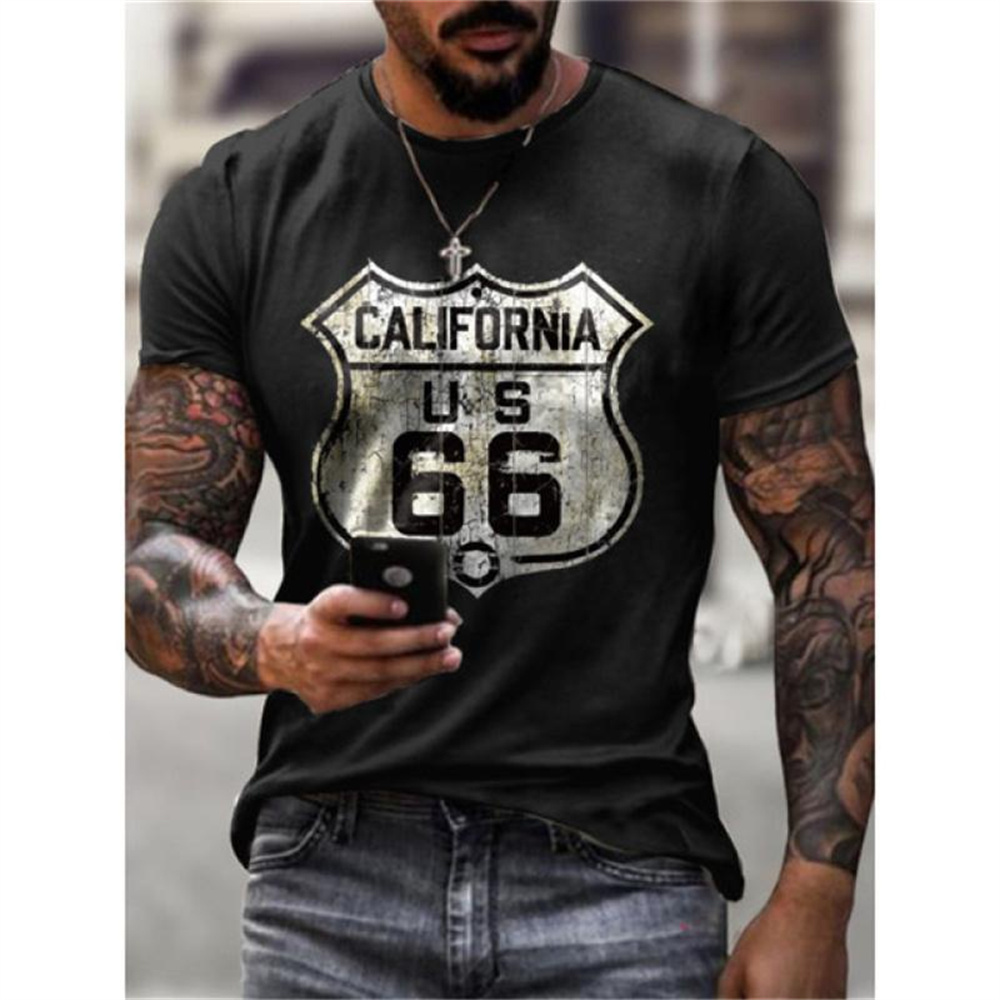 3D Printing Usa - Magliette estive Usa America Route 66
