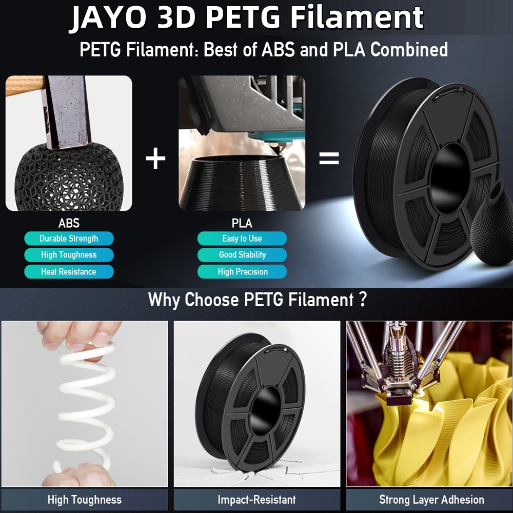 JAYO 5 Rotoli di Filamento PLA - Petg Filament recensione e prezzo