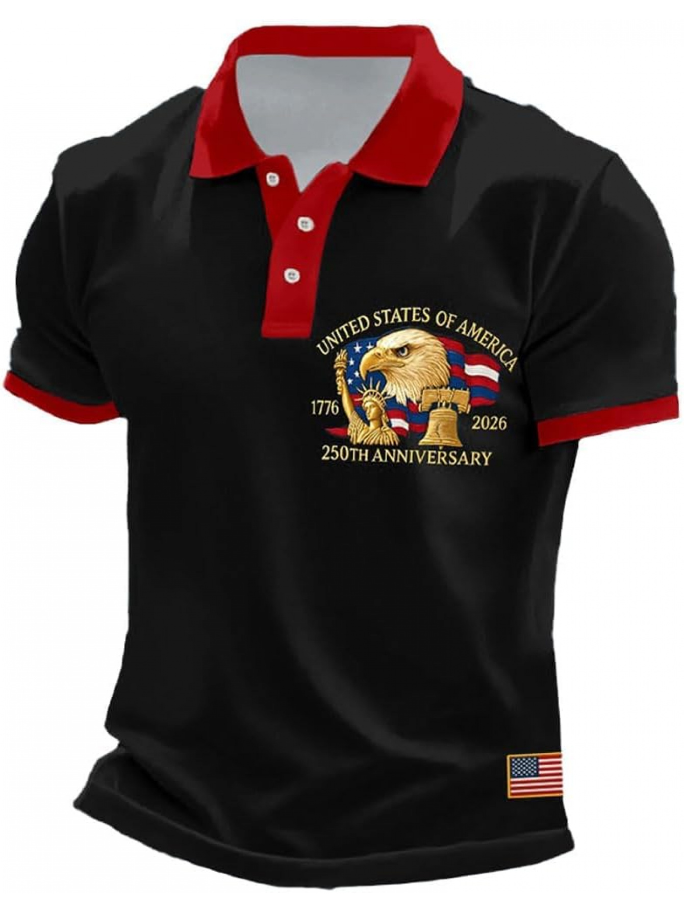 Polo da uomo USA 250th Anniver - 3D Printing Usa recensione e prezzo