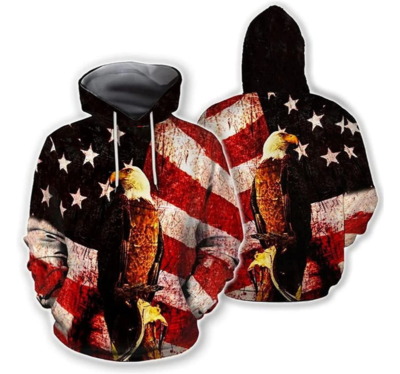 American USA Flag felpe con ca - 3D Printing Usa recensione e prezzo
