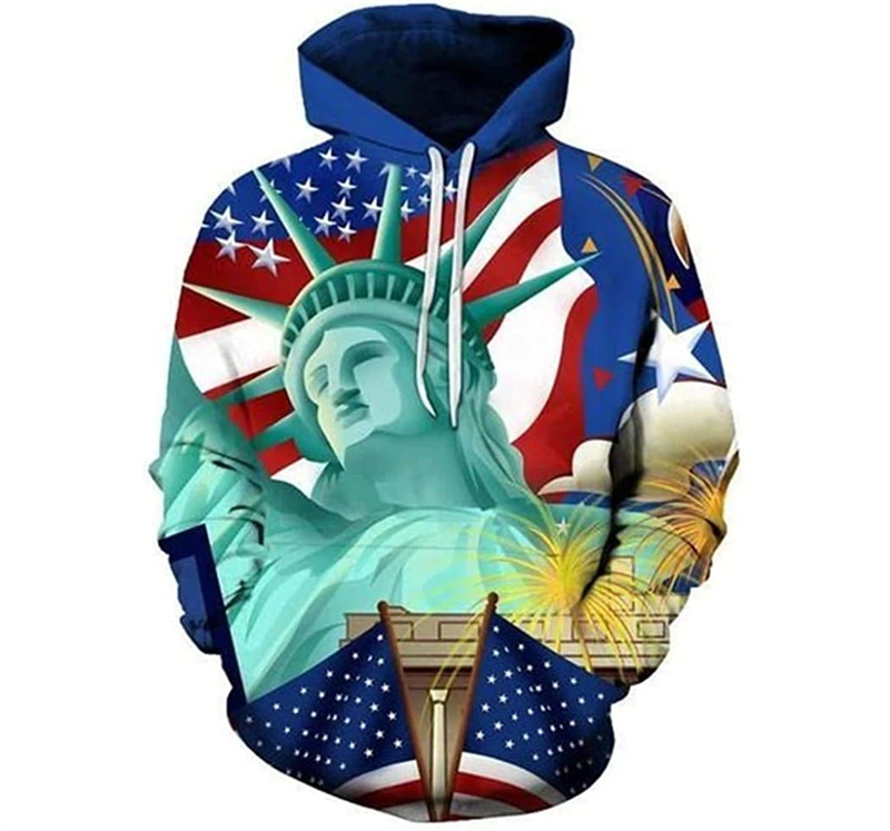 American USA Flag felpe con ca - 3D Printing Usa recensione e prezzo